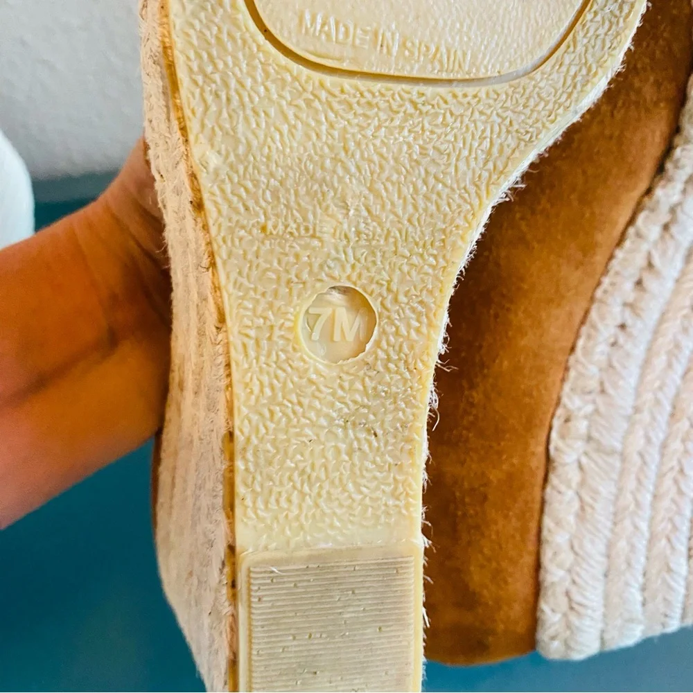 Vince Sonora Cashew Brown Espadrilles Wedges, Size 7 - Picture 10 of 11